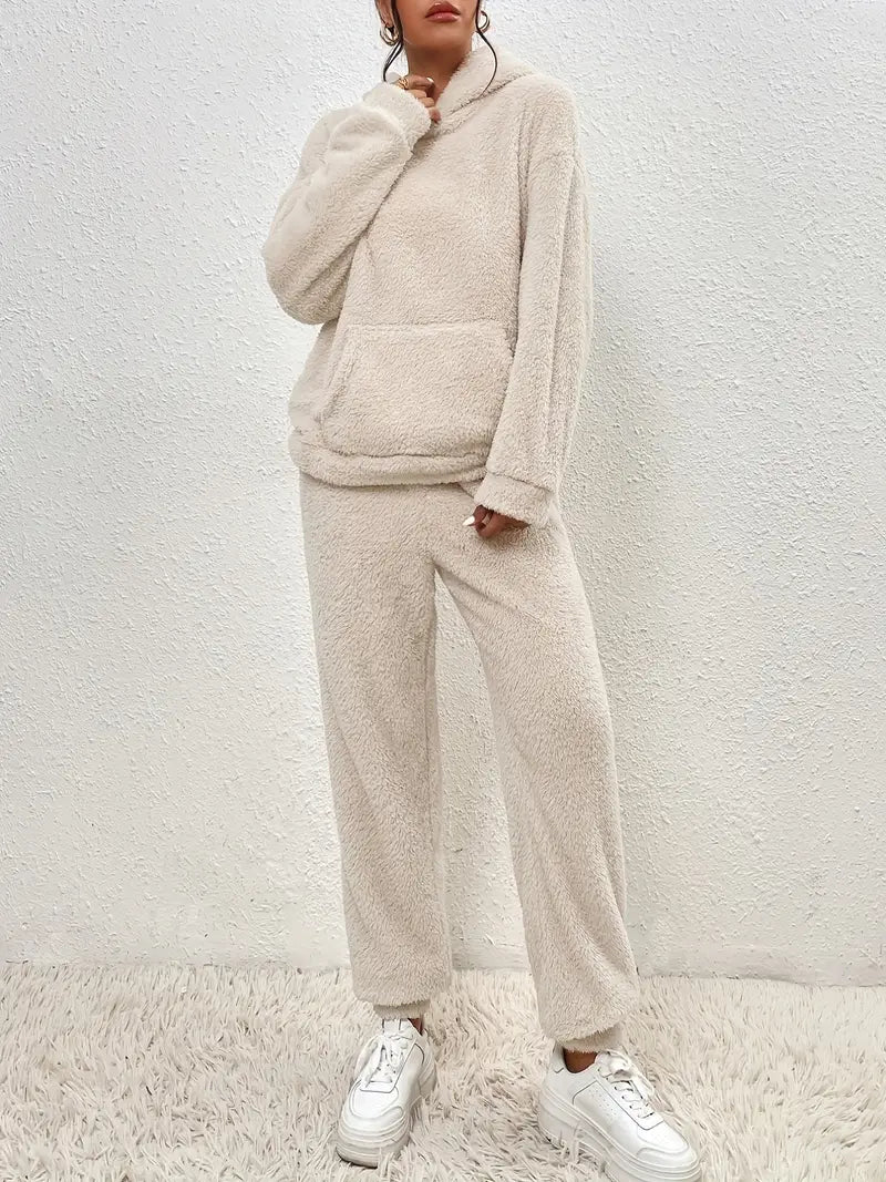 WW | Damen Fleece Teddy Zweiteiliges Set