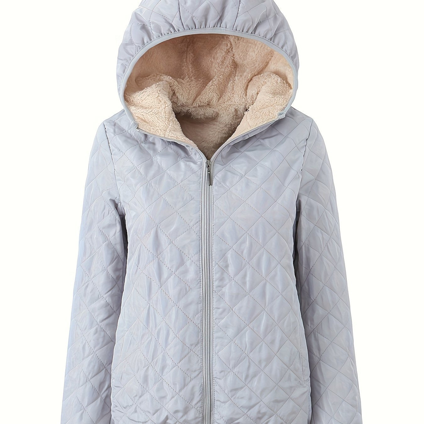 WW | Steppjacke mit Reißverschluss und Kapuze