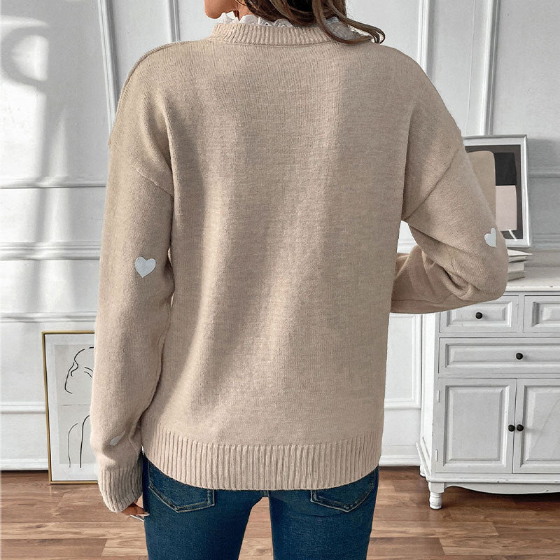 WW | V-Ausschnitt Liebe Pullover für Damen