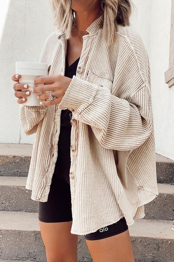 WW | Damenhemdjacke mit Kragen, langen Ärmeln und trendigem Design