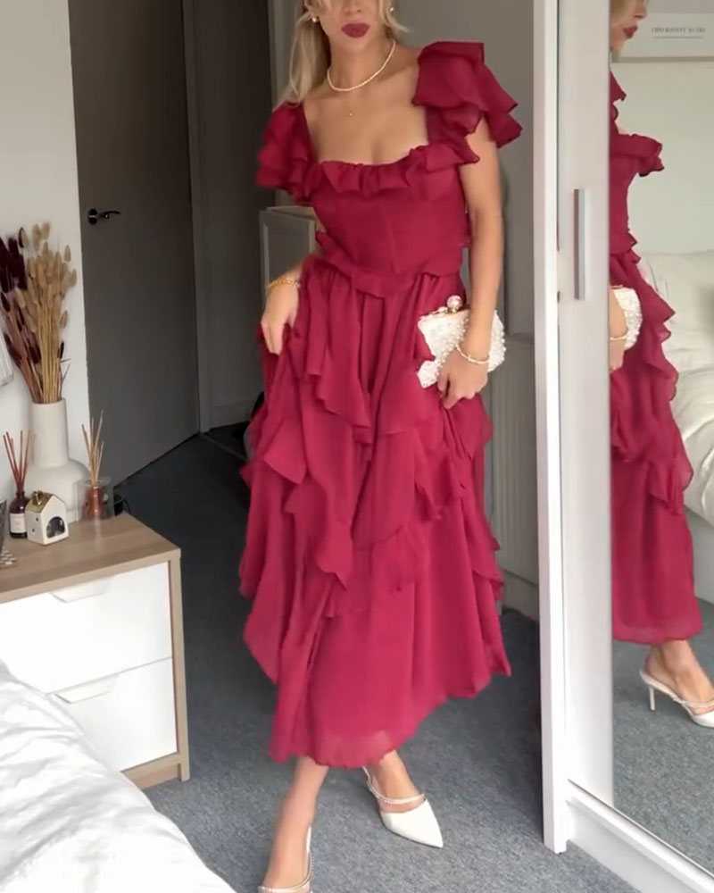 Backless square-neck dress