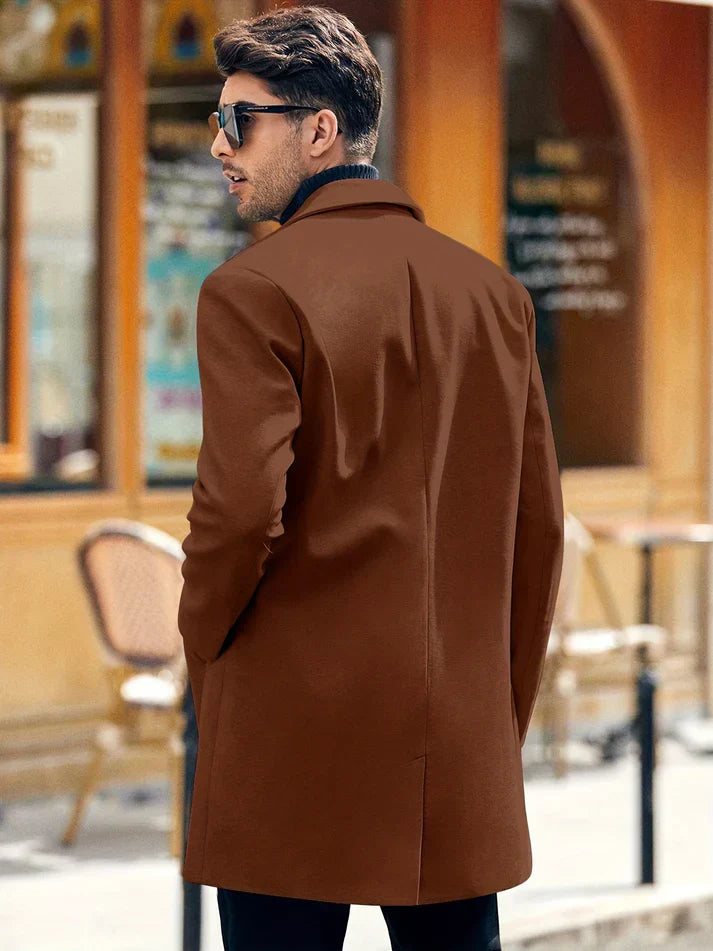 WW | Mid-Length Button-Down Trench Coat For Men - Perfect for WW | Days