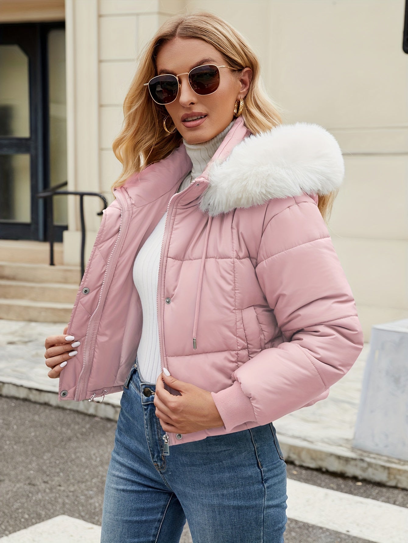 WW | Elegant and Warm Black Puffer Jacket for Winter