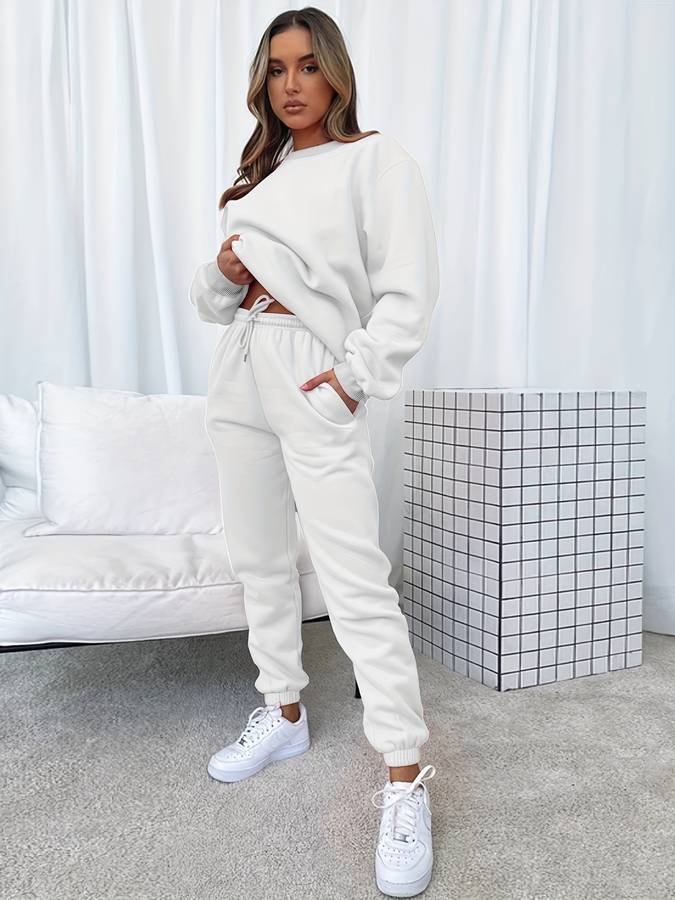 WW | Women's Sweat Set - Oversized Pink Hoodie & Joggers for Lounge & Street Style