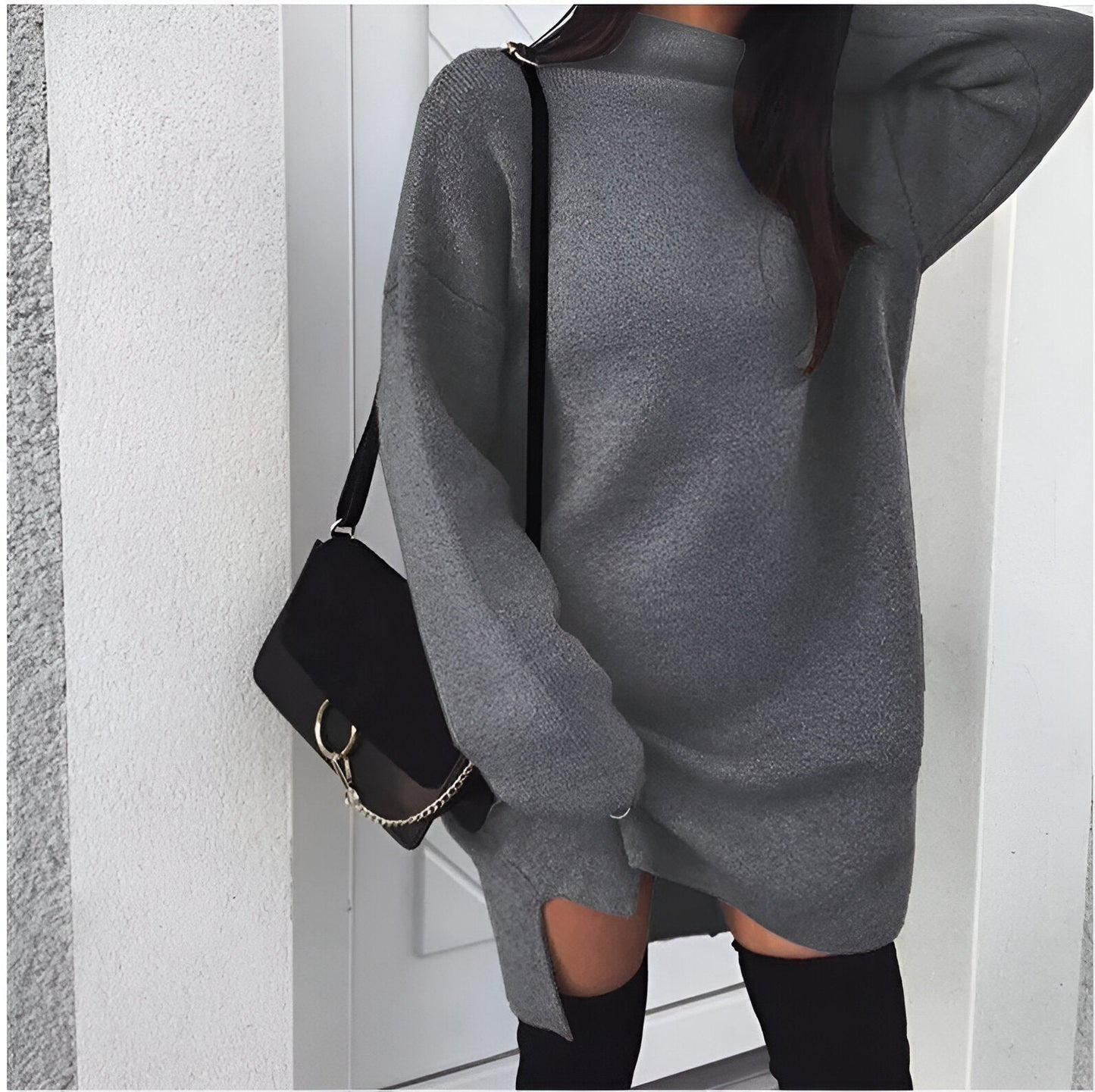 WW | 2024 Herbst Oversized Rollkragenkleid