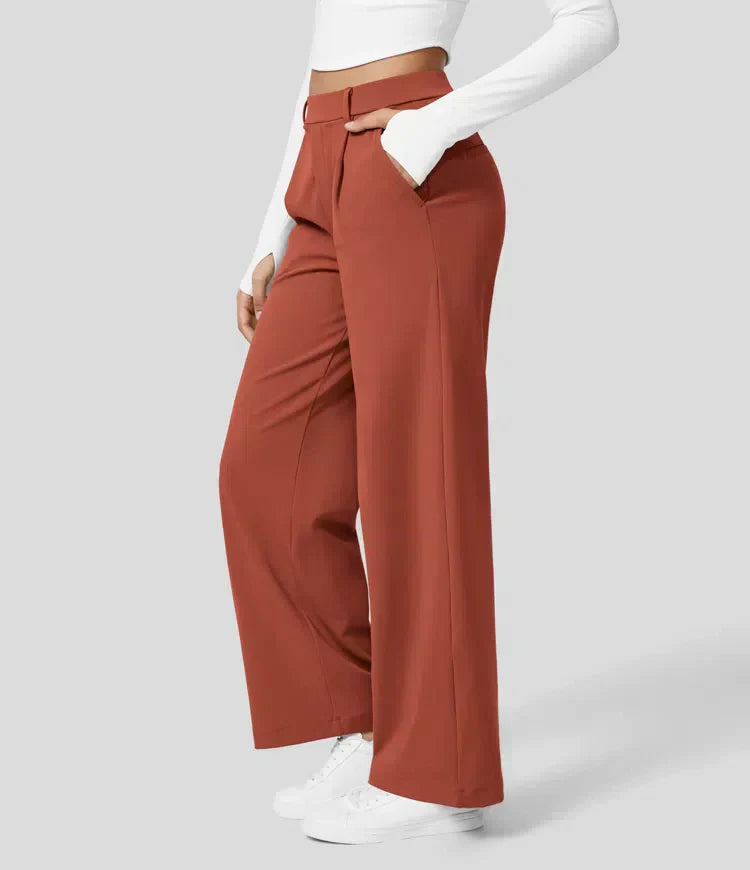 WW | Damenhose mit weitem Bein - High Waist, Business & Casual geeignet