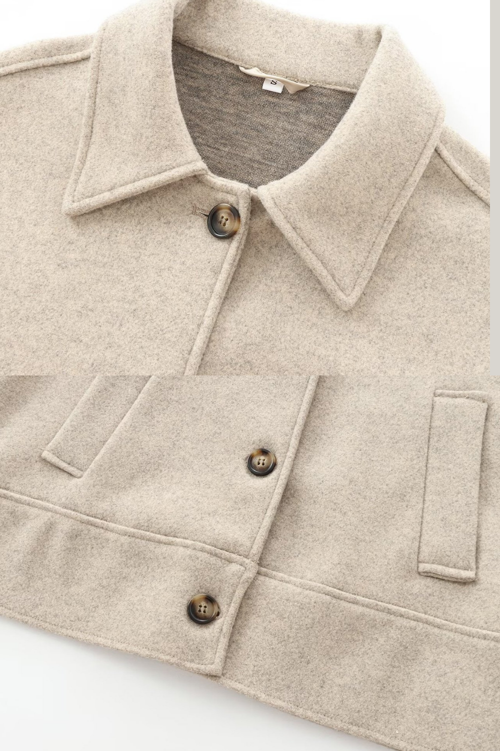 WW | Collar Wool Felt Jacket