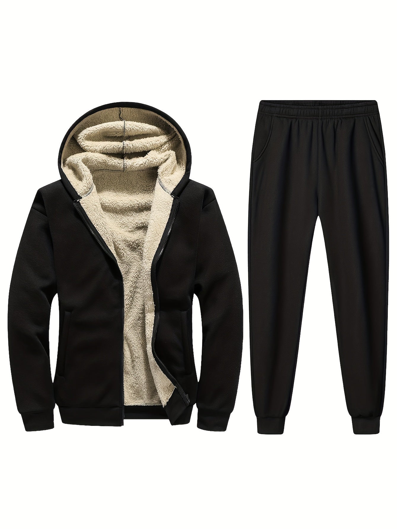 WW | Striped Tracksuit with Stand-Up Collar Zip Jacket and Sports Trousers for Men - Perfect for Casual Days