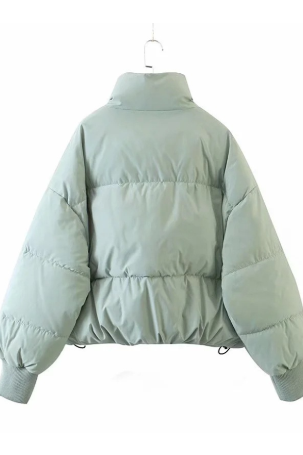 WW | Collar Zipper Pocket Thick Warm Cotton Jacket