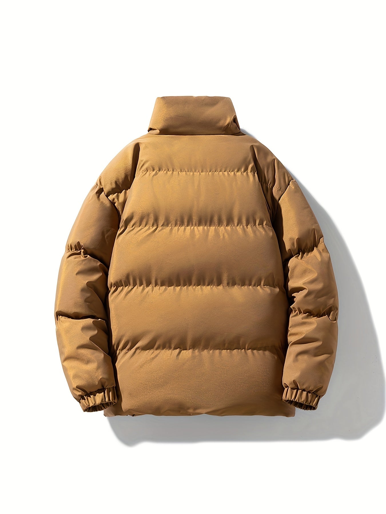 WW | Winter Quilted Jacket with Zipper - Lined Windproof Puffer Jacket for Cold Days