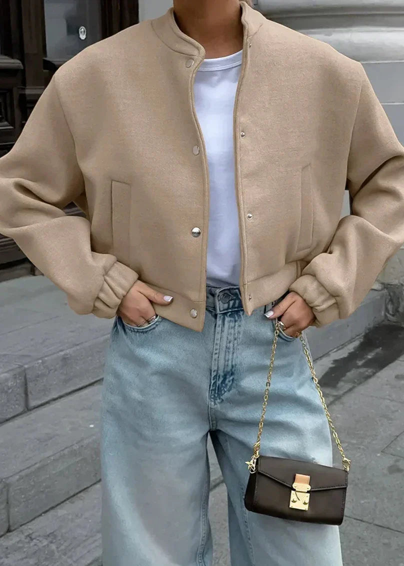 WW | Luxuriöse Wollflugjacke - Khaki