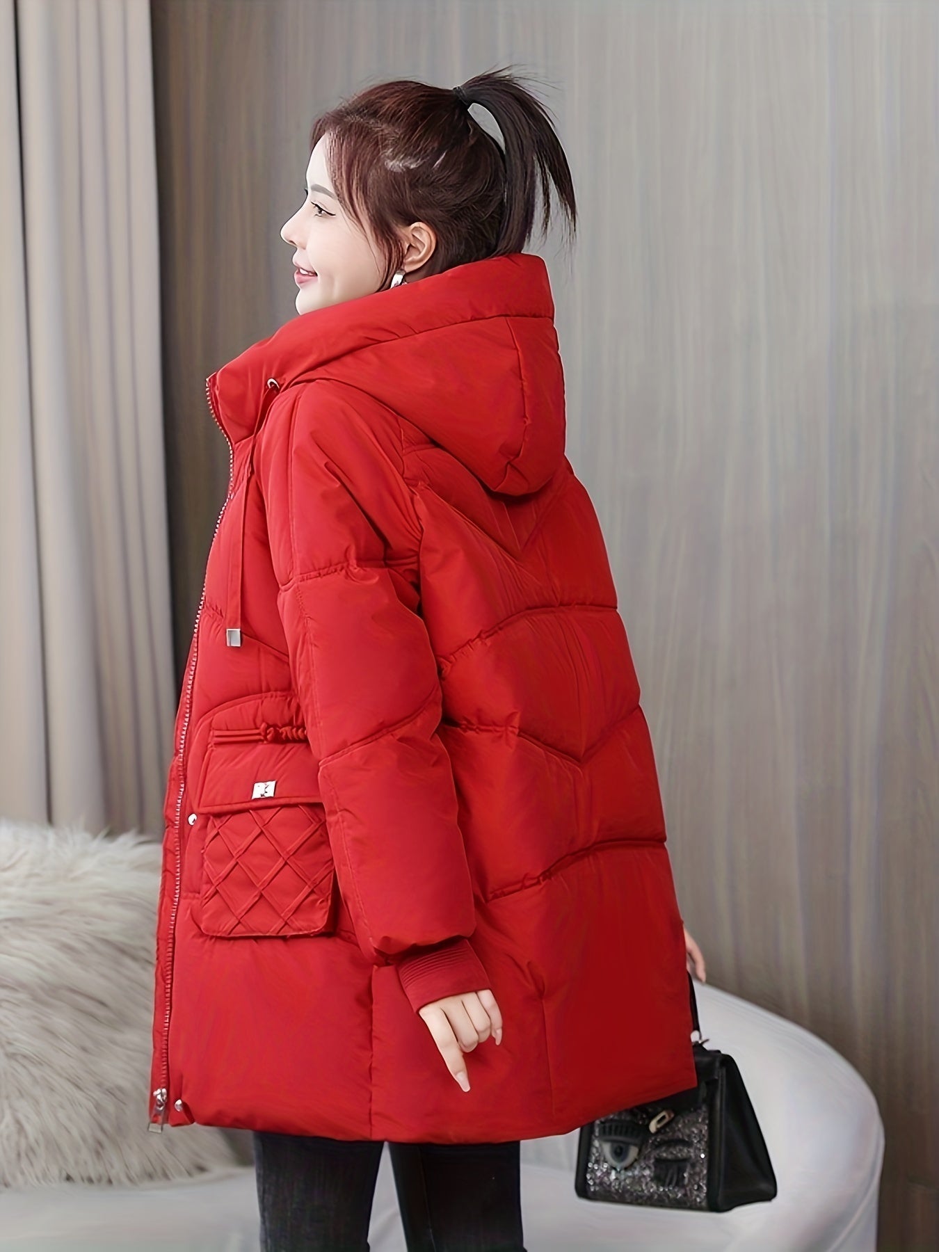 WW | Mid-Length Puffer Winter Jacket for Women - Perfect for Outdoor Activities