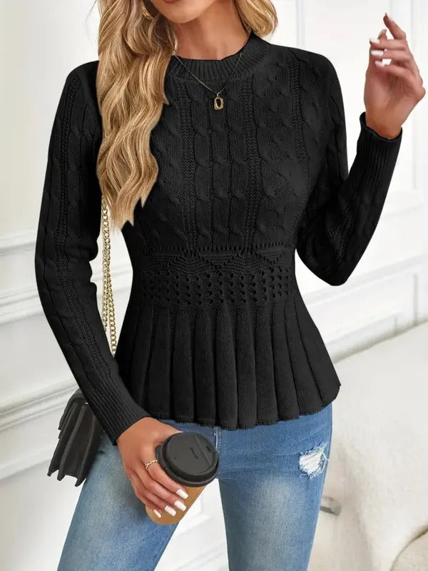 WW | Cozy Chic Crewneck Chunky Knit Sweater