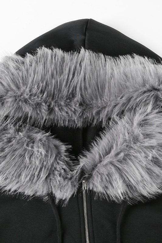 WW | Trim Kapuzen Zip Taille Jacke