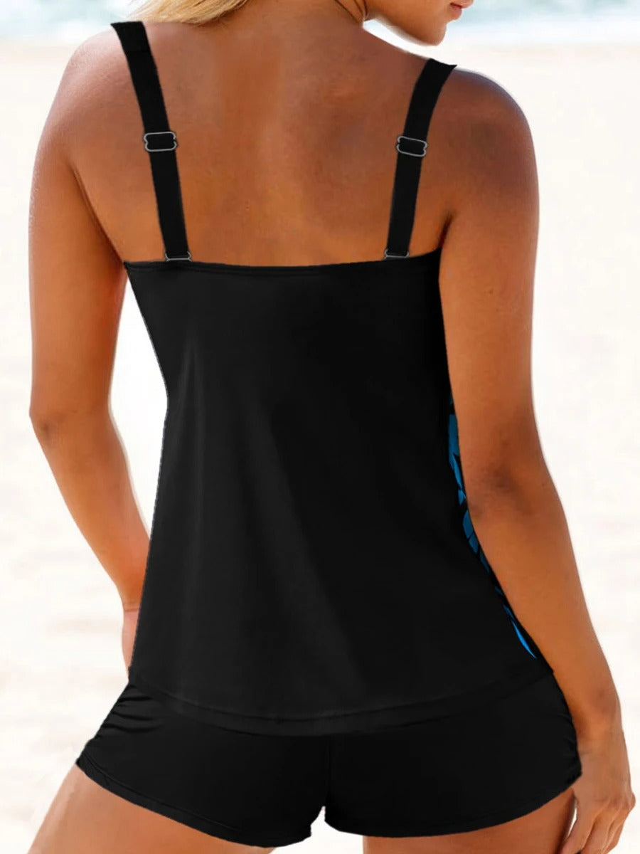WW | Blumiges Tankini Satz Mit Eckigem Ausschnitt Für Damen