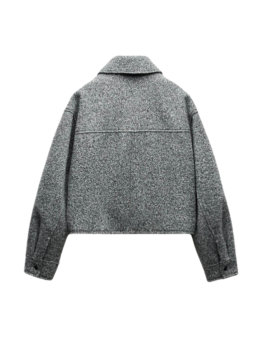 WW | Stil Bouclé Graue Jacke
