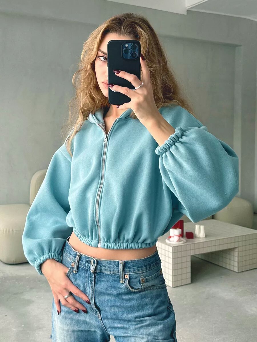 WW | Casual, lightweight, short sports hoodie jacket