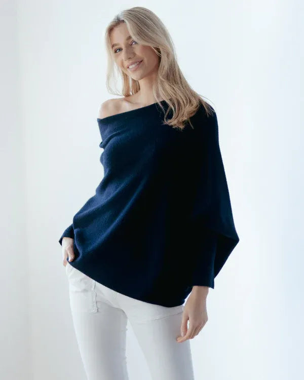WW | Asymmetrischer Damenpullover mit eleganter Drapierung