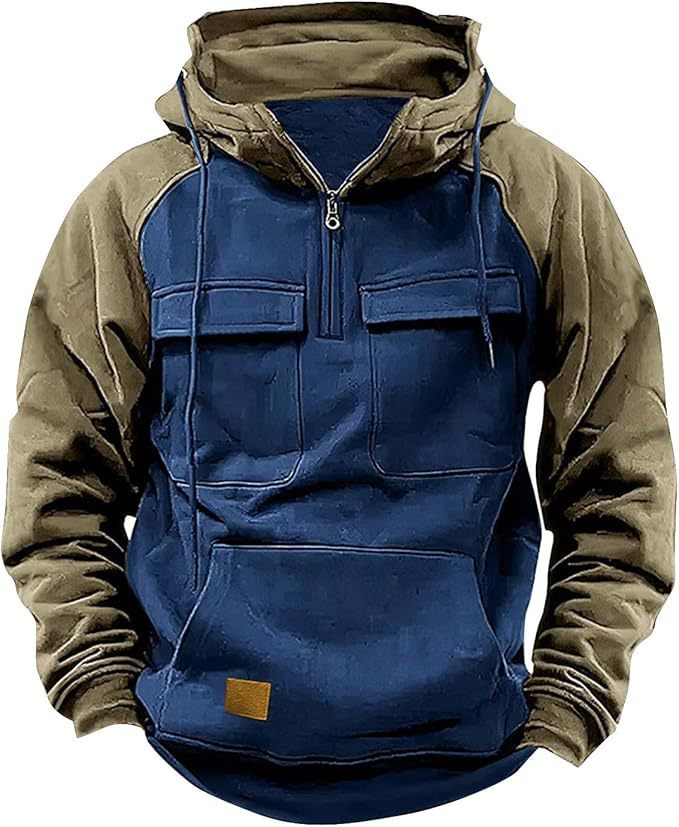 WW | Dicke Herren-Hoodie mit vielen Stauraumtaschen