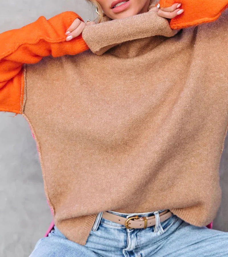 W&W – Farbblockpullover im Wintertrend