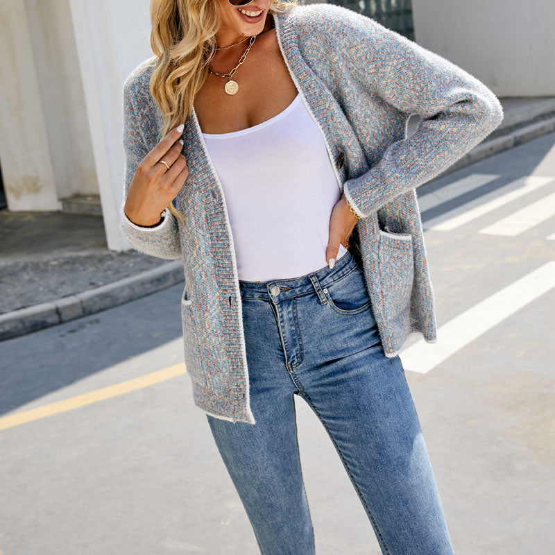 WW | Weiche Strickstrickjacke für Alltag