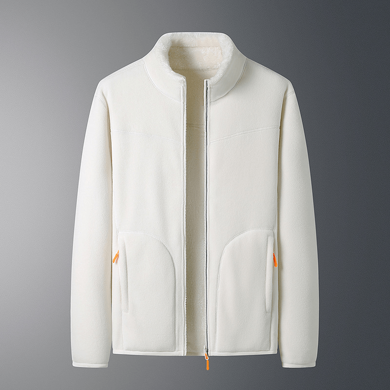 WW | Fleecejacke mit Reißverschlusstaschen - Leichte Wärme - Hoher Kragen - Alltags-Layer