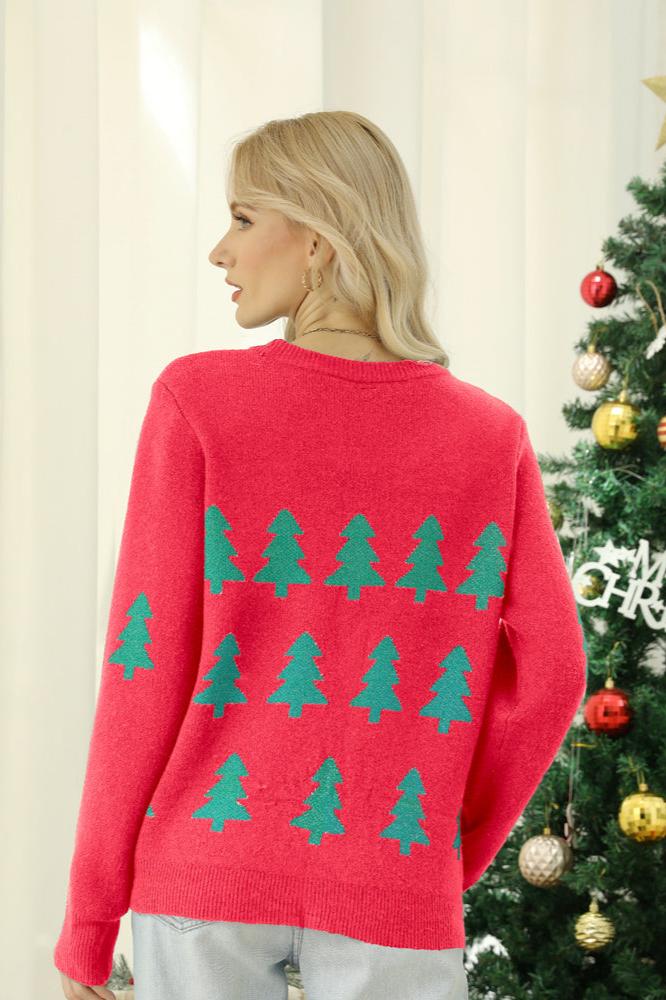 WW | Funkelnder Pailletten Weihnachtbaum Strickpullover