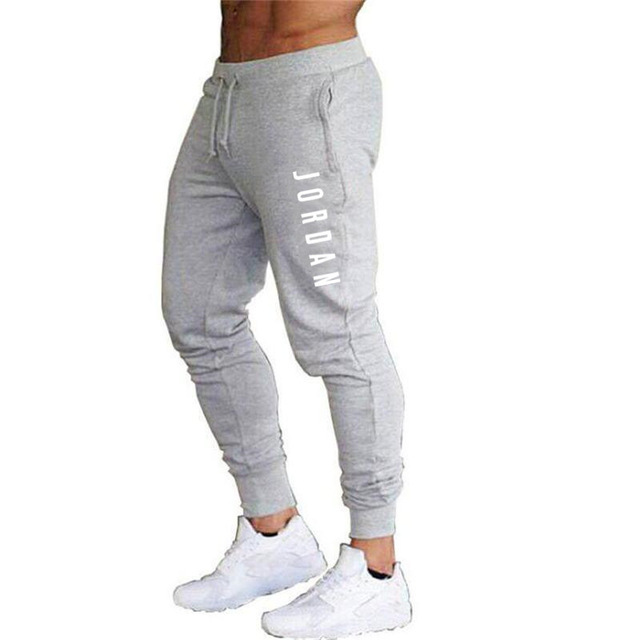 WW | Jogging Pants with JORDAN Print - Slim Fit Sweatpants with Cuffs & Drawstring for Fitness, Streetwear & Leisure