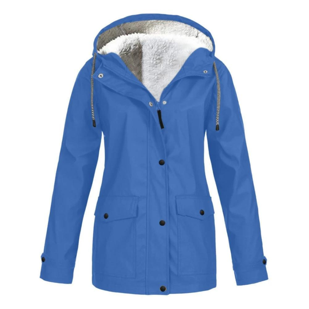 WW | Damen-Regenjacke mit Kapuze - Lange Passform