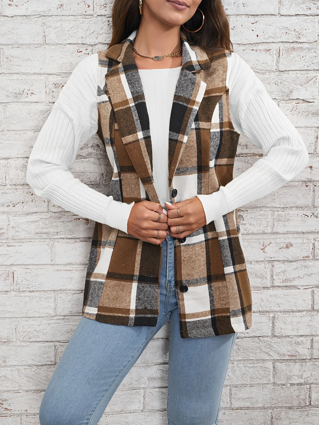 WW | Wolle Plaid Weste
