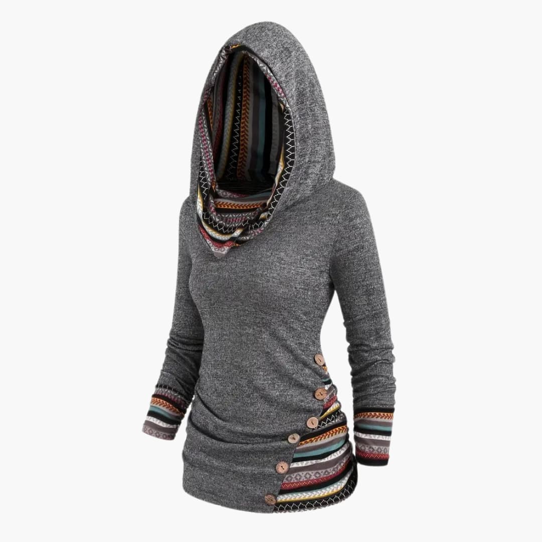 WW | Stylish Women's Hoodie with Ethnic Print