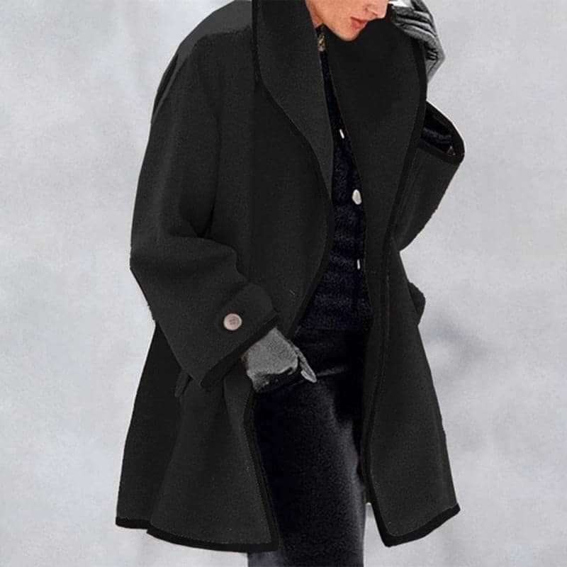 WW | Wool coat with wide collar