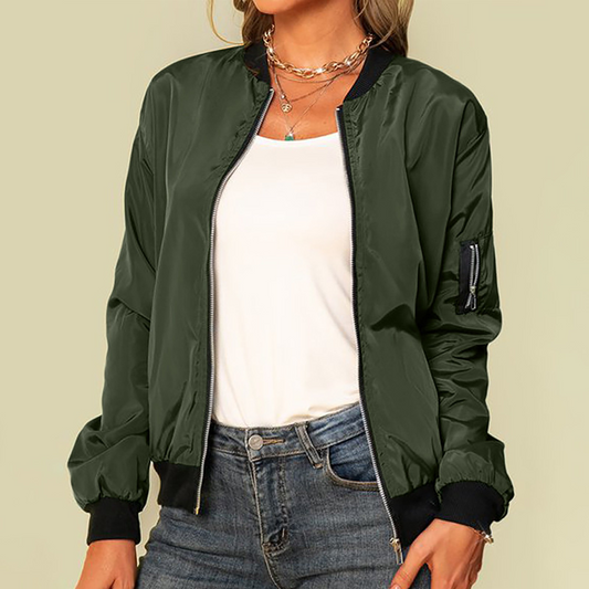 WW | Casual Zip-Up Bomber Jacket