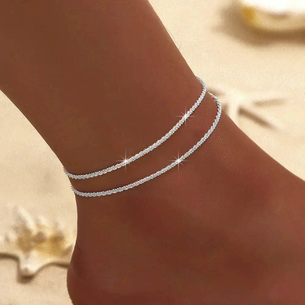 WW | Chic Silver/Gold Double Anklet