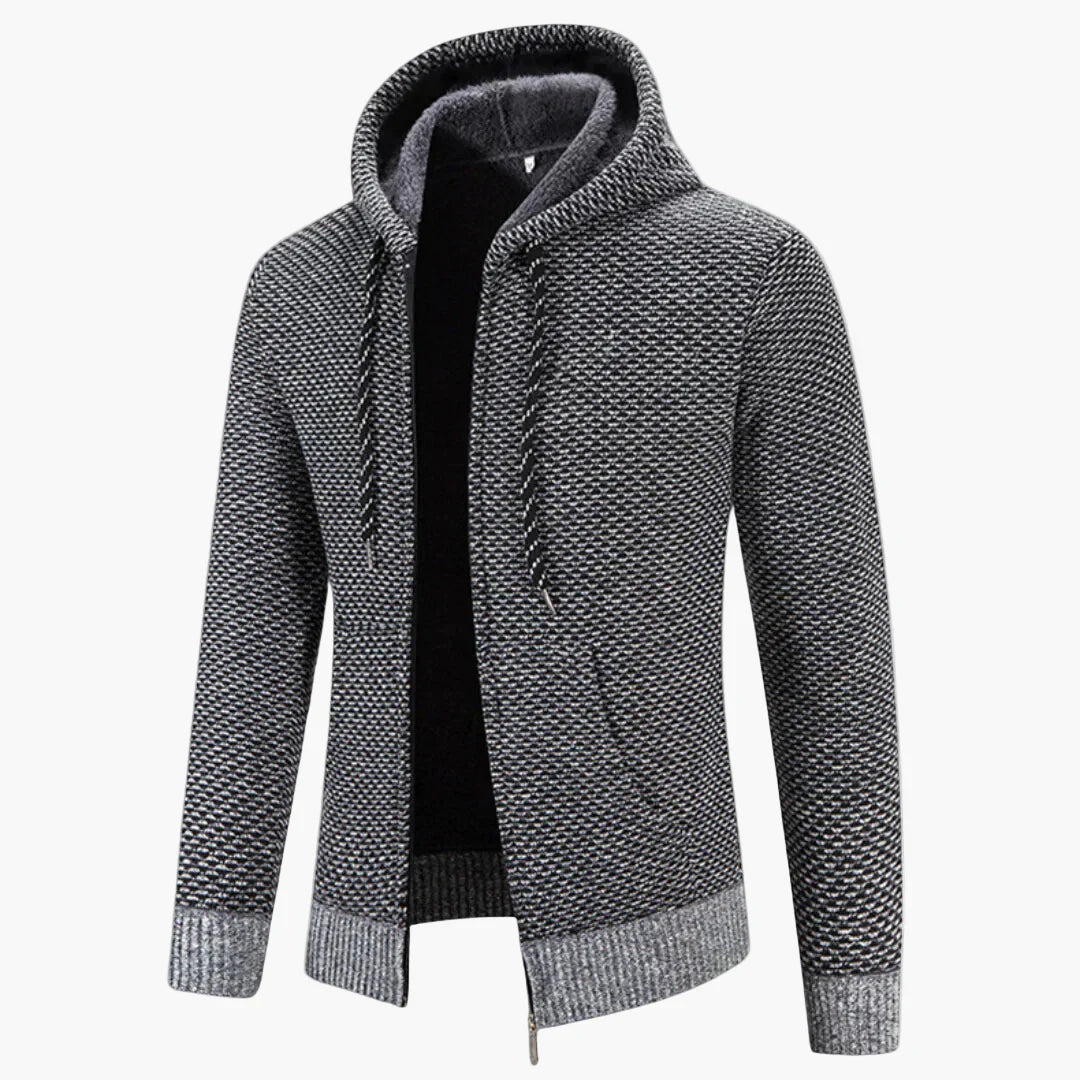 WW | Knitted Hooded Jacket for Autumn and Winter - Comfortable Casual Zip-Up Hoodie