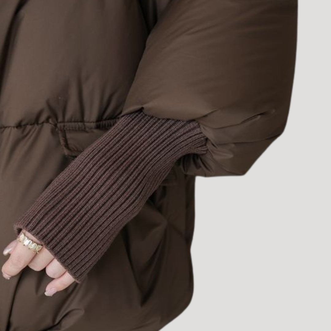 WW | Damen Schneemannjacke Kunstfellkragen Wintermantel