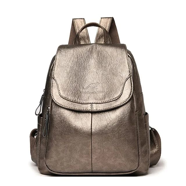 WW | Anti-Theft Leather Backpack