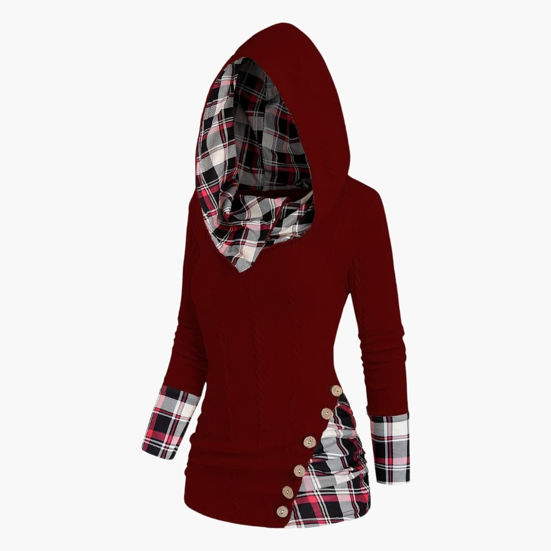 WW | Stilvoll Kabelstrick Hoodie für Frauen