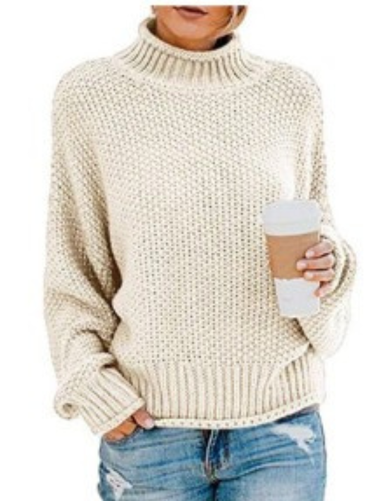 WW | Solid-colored Long-sleeved Sweater