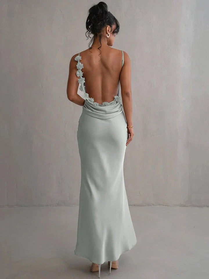 Nina™ Luxurious Ruffled Silk Party Dress