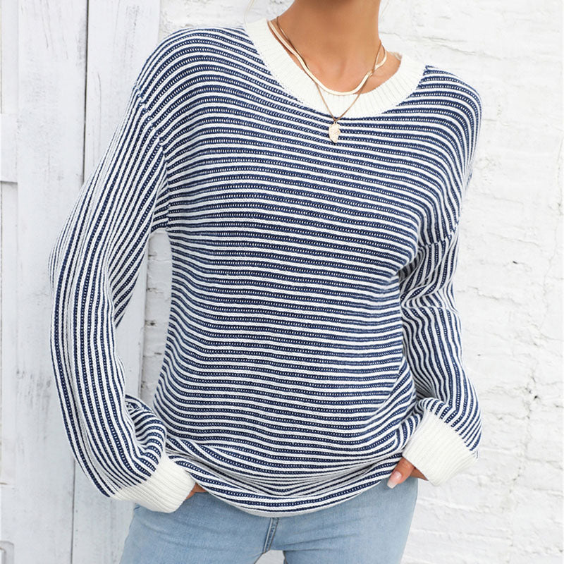 WW | Gestreifter Strickpullover für Einen Modernen Look