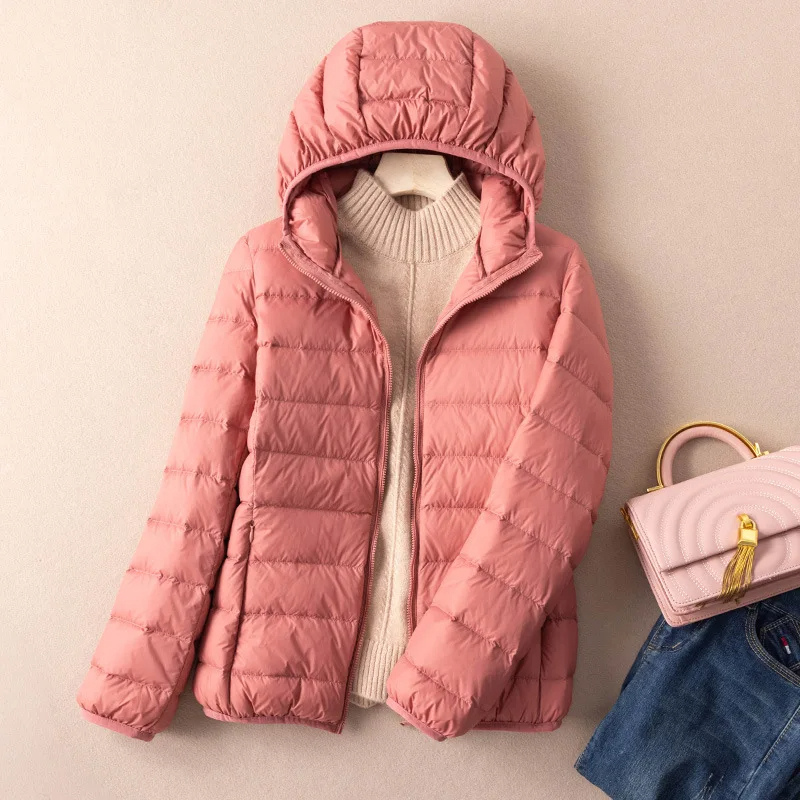 WW | Quilted Jacket Lightweight with Hood Warm Lined Casual Fit