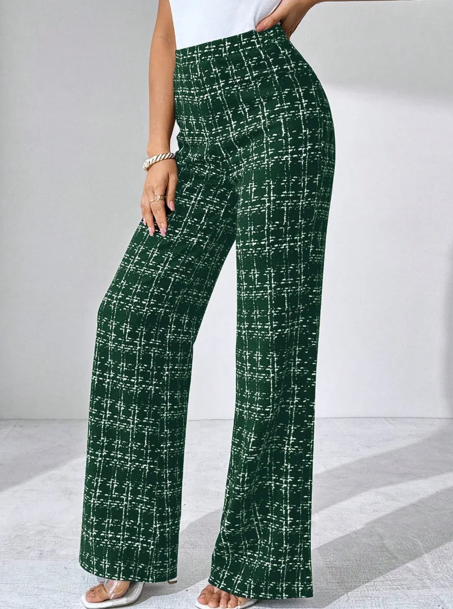 WW | Tweed Plaid Glockenhose
