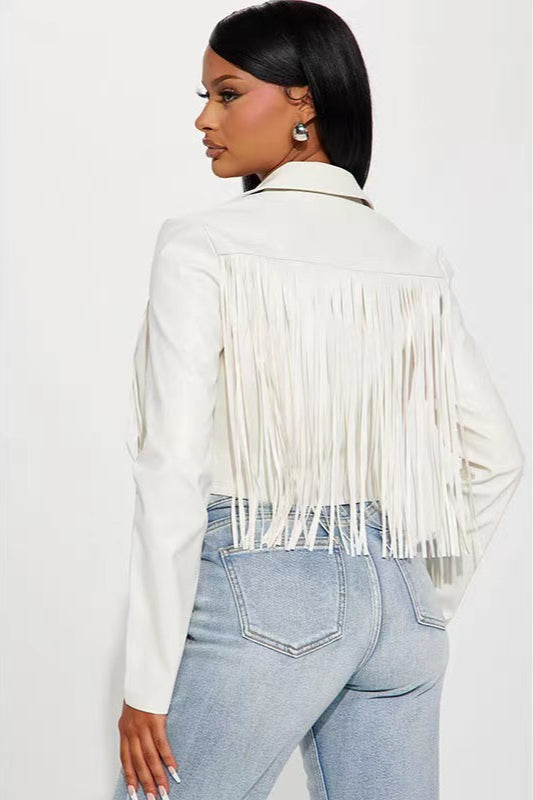 WW | Trim Faux Leather Cropped Jacket