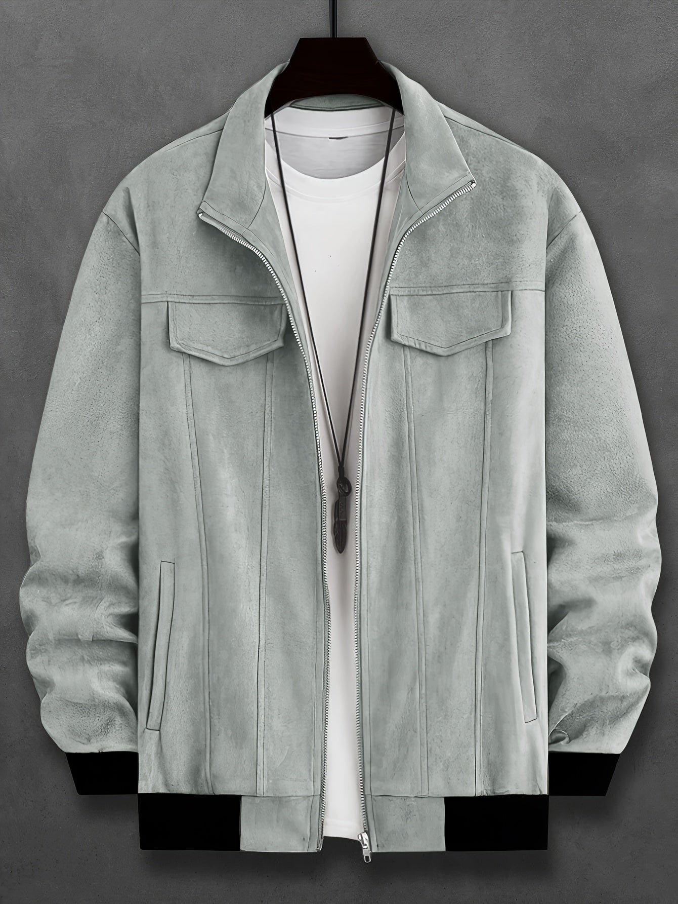 WW |  Einfarbige Warme Fleece Bedruckte Winterjacke Für Herren - Ideal für Winter