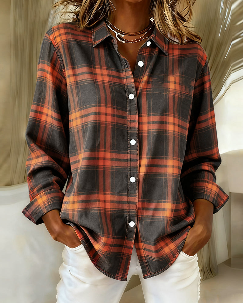 WW | Checked pattern and lapel collar