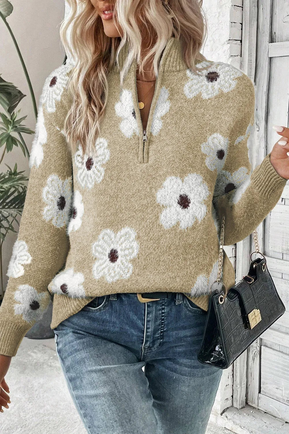 WW | Pullover mit Blumenmuster für Frauen