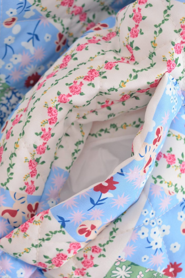 WW | Stand-Up Collar Long Sleeve Floral Cotton Jacket