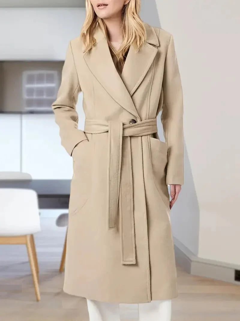 WW | Gürteltier Wollmantel - Taillierte Passform - Elegant und Warm