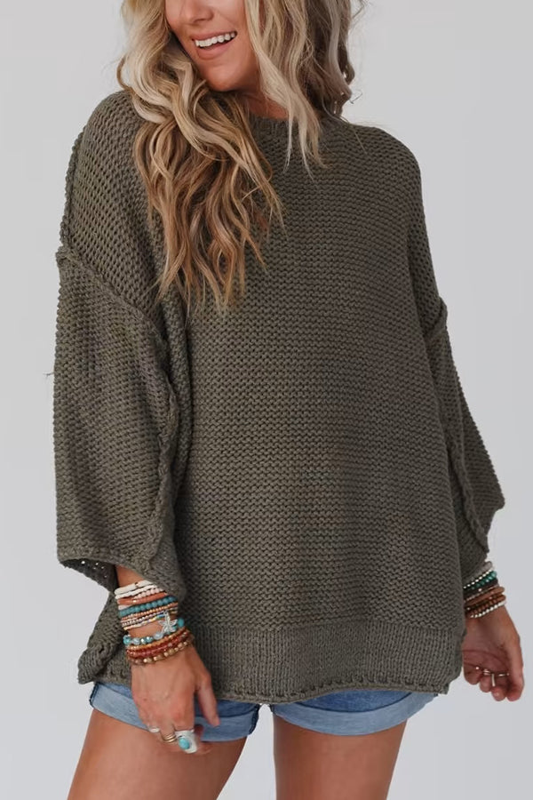 WW | Cozy chunky knit sweater with a round neck